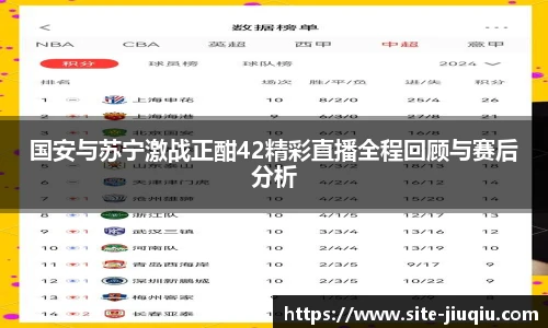 国安与苏宁激战正酣42精彩直播全程回顾与赛后分析